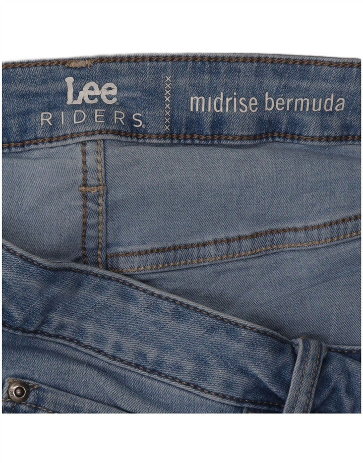 Pantaloncini di jeans Bermuda a vita media da donna LEE Riders W36 XL Blu