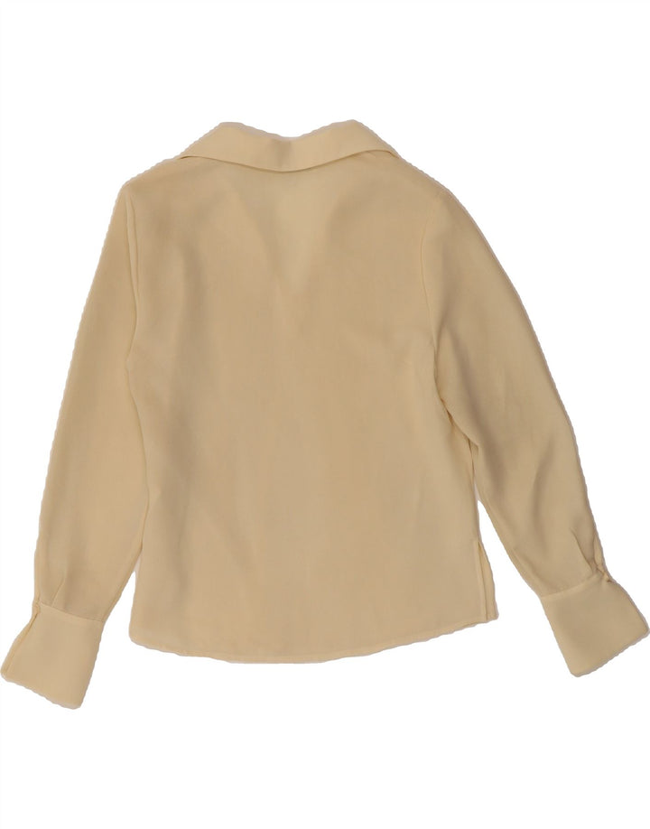 FENN WRIGHT MANSON Womens Long Sleeve Blouse Top UK 12 Medium  Off White Vintage Fenn Wright Manson and Second-Hand Fenn Wright Manson from Messina Hembry 