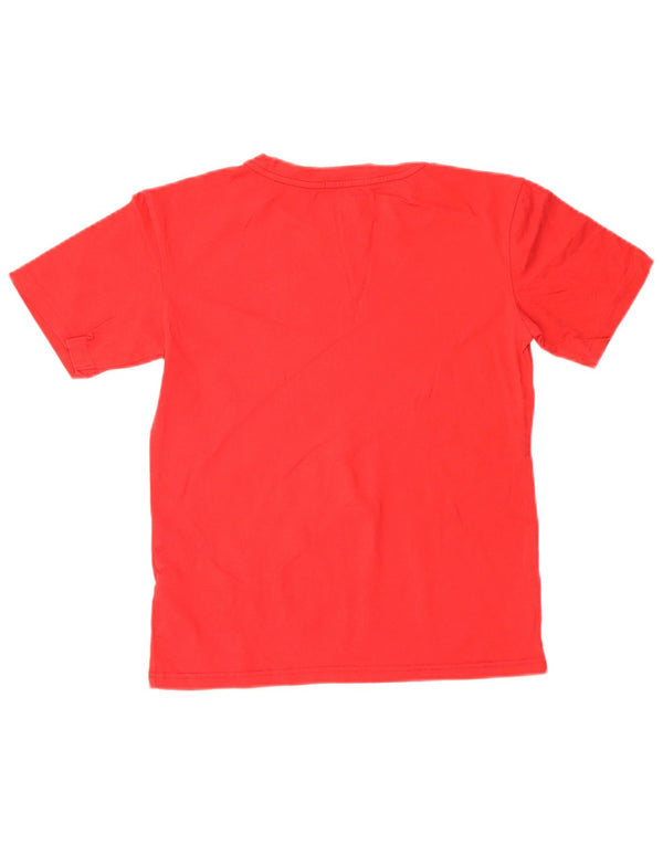 T-shirt grafica da donna Tommy Hilfiger Top UK 6 XS rosso cotone