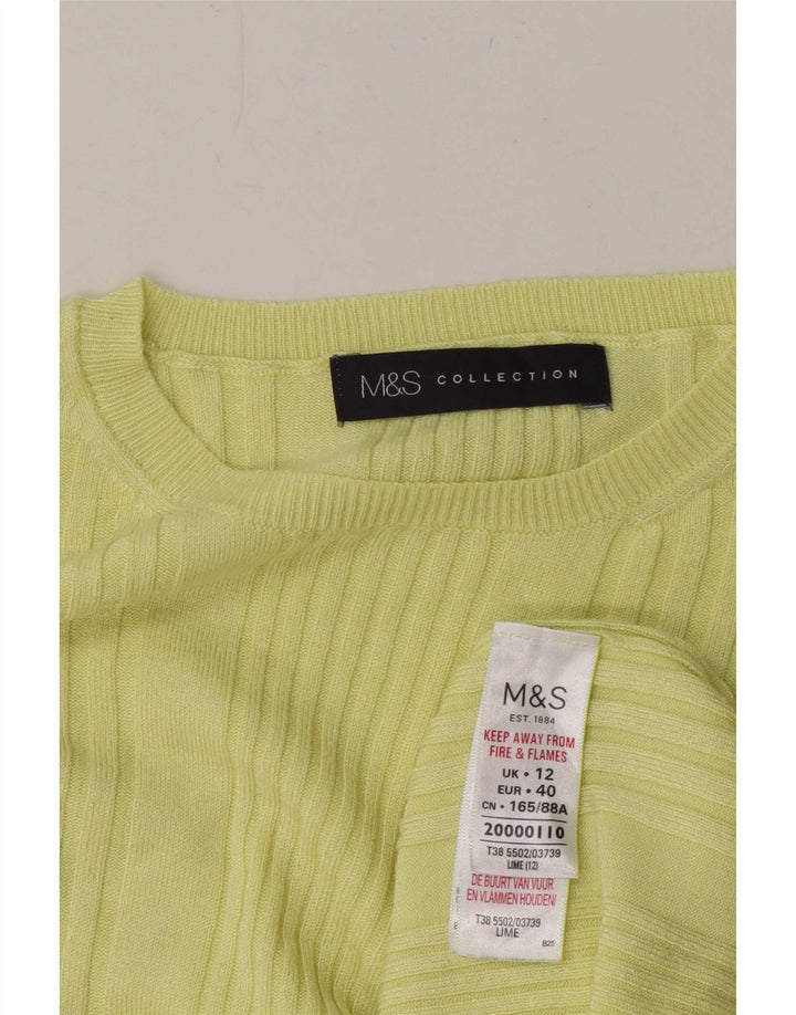 Maglione maglione con scollo a barca da donna Marks & Spencer UK 12 giallo medio