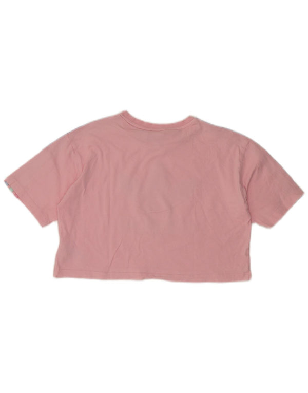 T-shirt grafica corta Adidas per ragazze 11-12 anni in cotone rosa