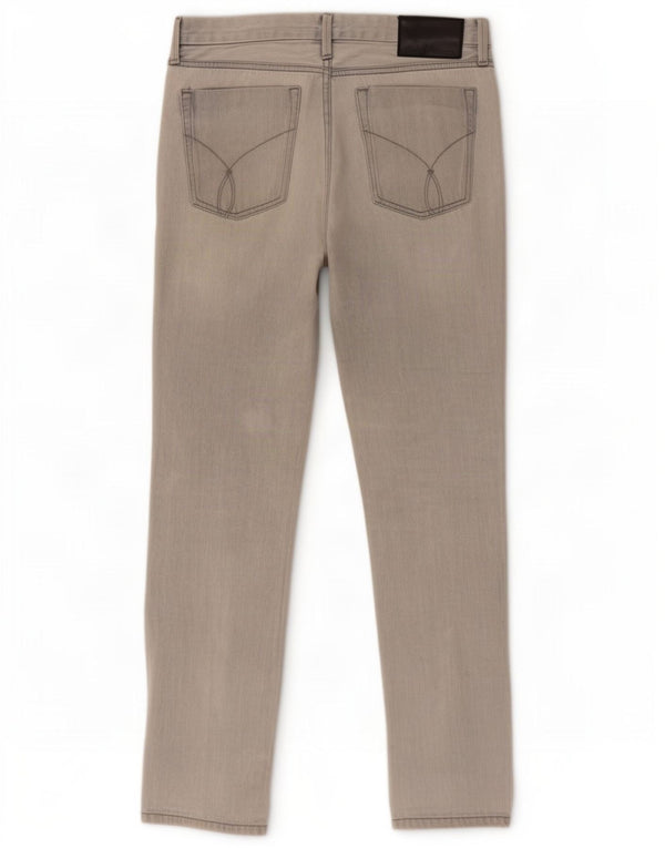 Jeans slim da uomo Calvin Klein W32 L32 cotone grigio