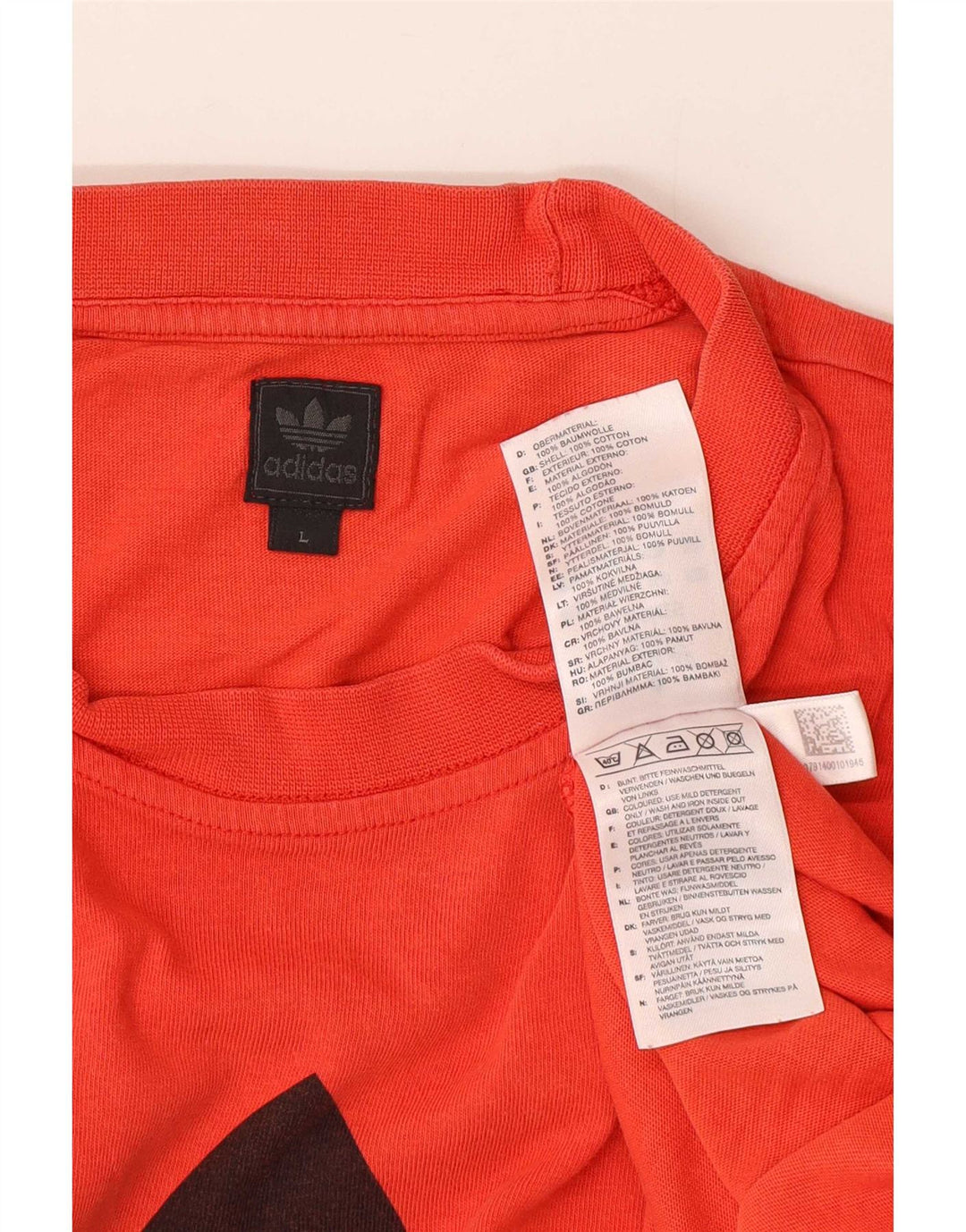 T-shirt grafica da uomo Adidas Top grande in cotone rosso