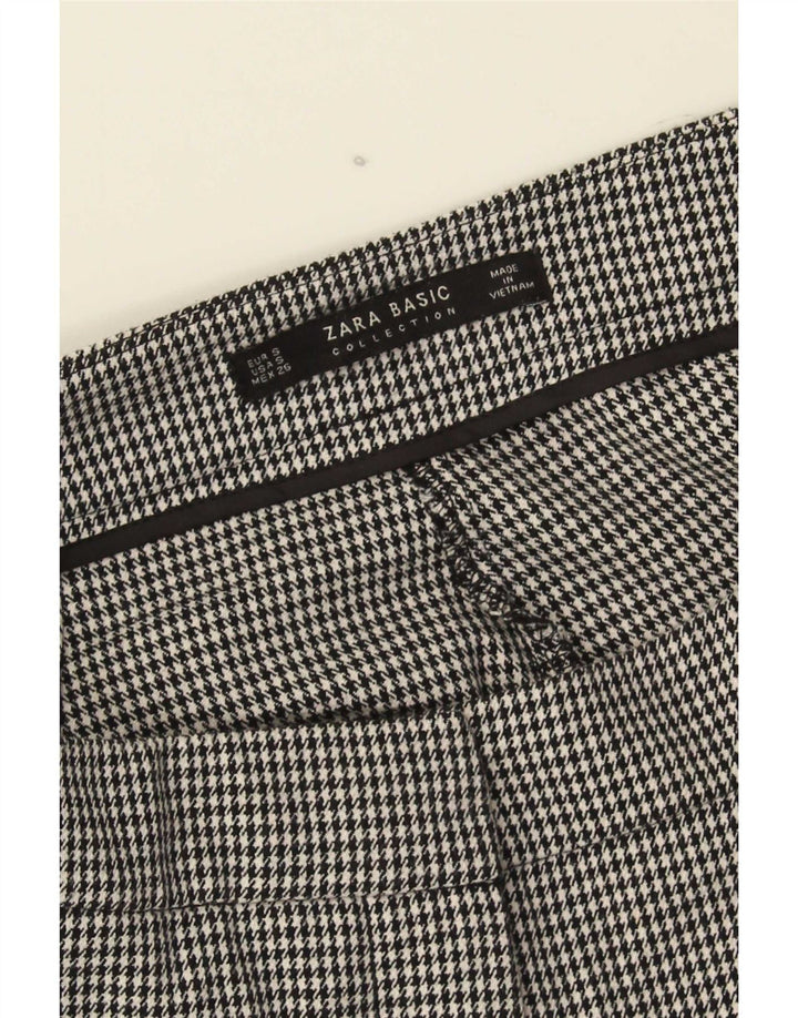 Pantaloni corti slim da donna Zara piccoli W26 L26 pied de poule neri