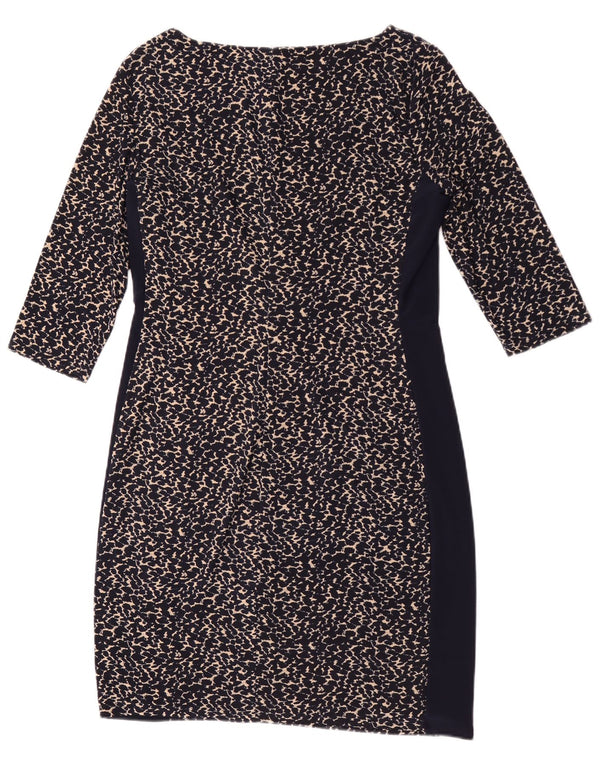 Abito tubino Petite da donna Ralph Lauren US 14 XL Blu navy con stampa animalier