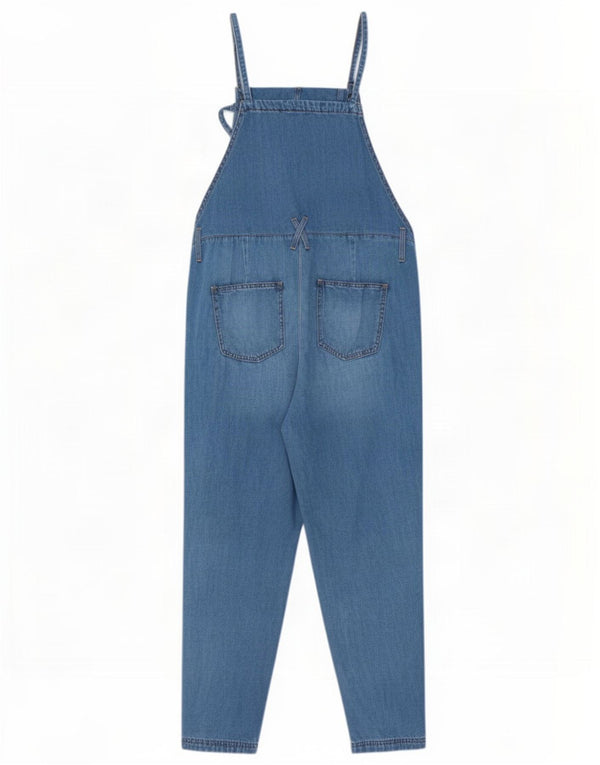 Tuta in denim da donna White Stuff UK 14 Large W36 L26 Cotone blu