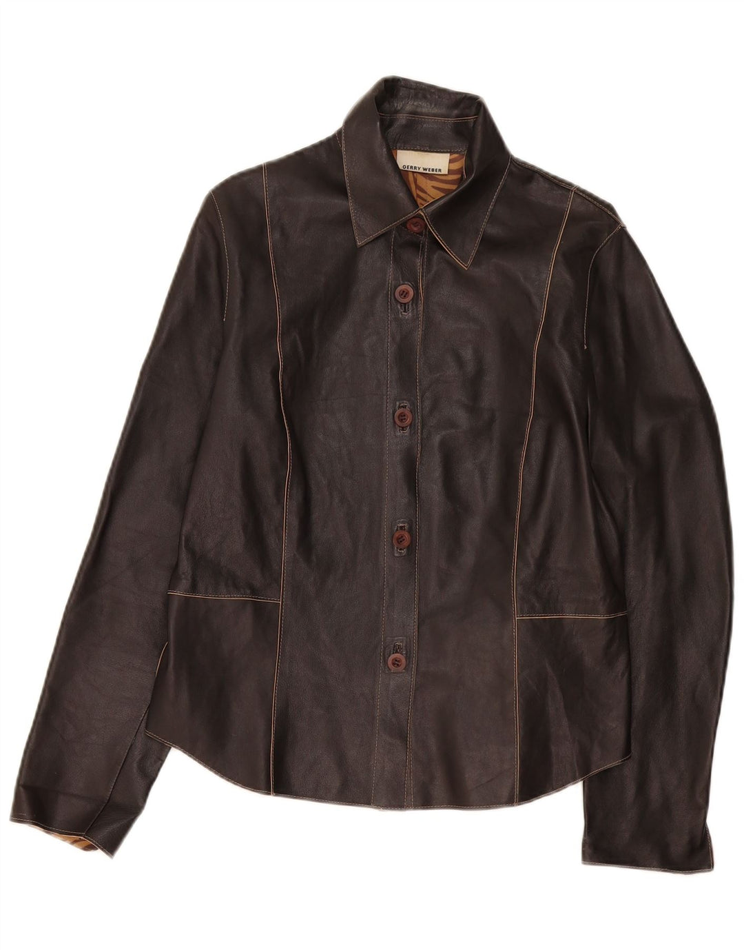 Giacca in pelle da donna Gerry Weber UK 14 grande nera