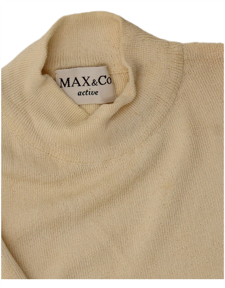 Max & Co. Maglione da donna con collo alto e maglione UK 12 medio bianco sporco