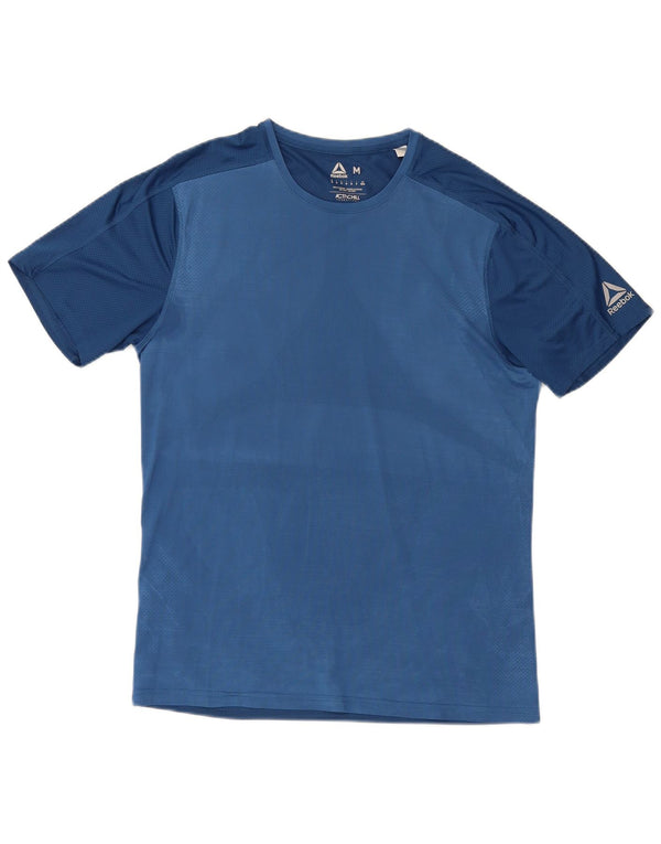 T-shirt Reebok da uomo Top in nylon blu medio