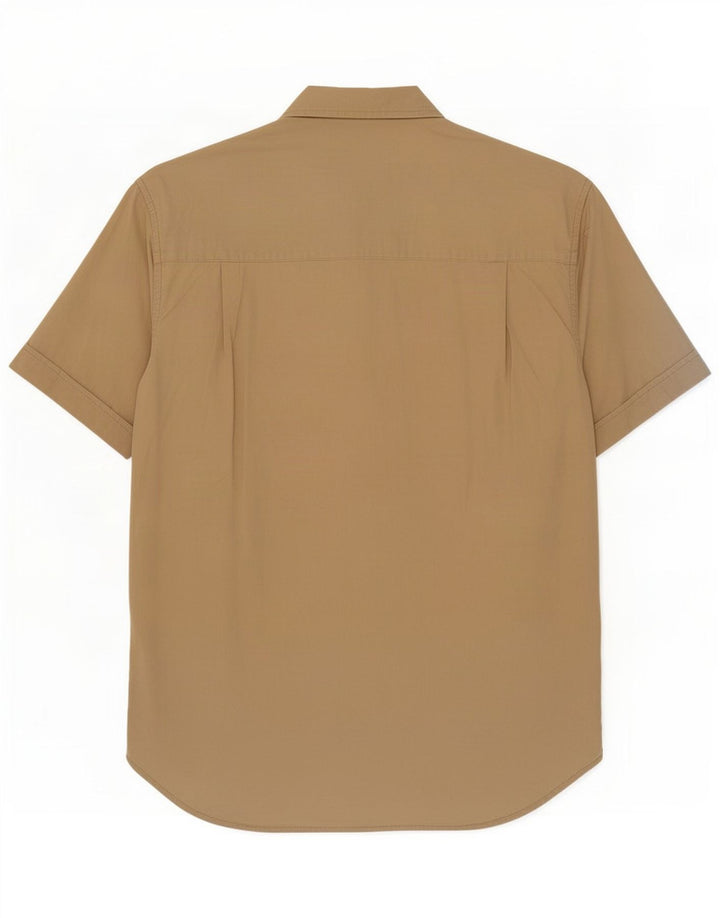 Camicia Guess Uomo Manica Corta Piccola in Cotone Beige