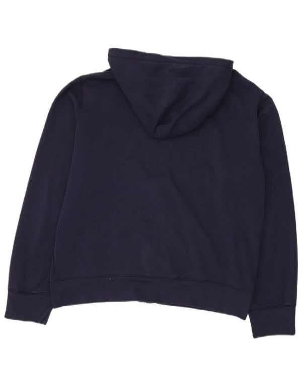 Polo Ralph Lauren Maglione con cappuccio e zip da uomo di grandi dimensioni in cotone blu navy