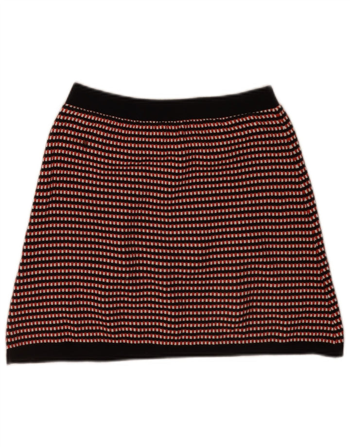 Gonna a trapezio in maglia da donna Zara media W28 in cotone a righe rosse
