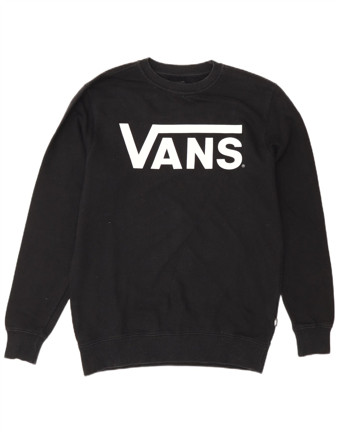 Felpa grafica da uomo Vans, piccola, in cotone nero