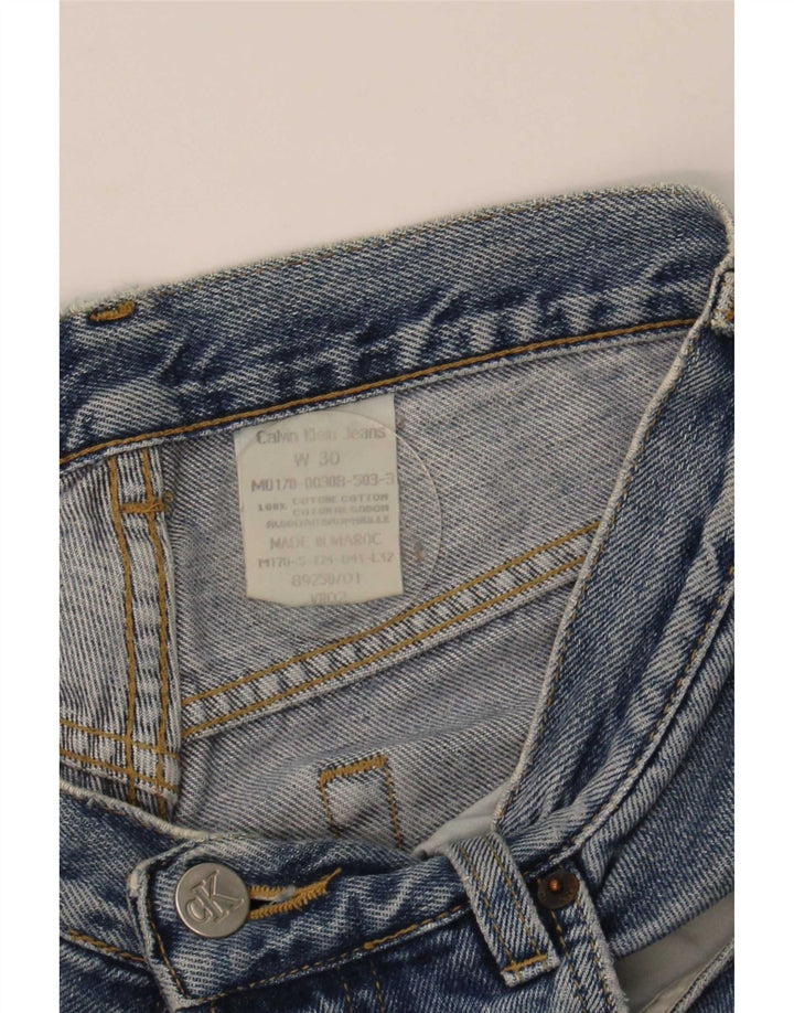 Jeans dritti da uomo Calvin Klein W30 L29 cotone blu