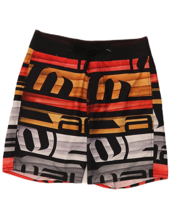 ANIMAL Pantaloncini da bagno grafici da uomo Grandi in poliestere a righe multicolori