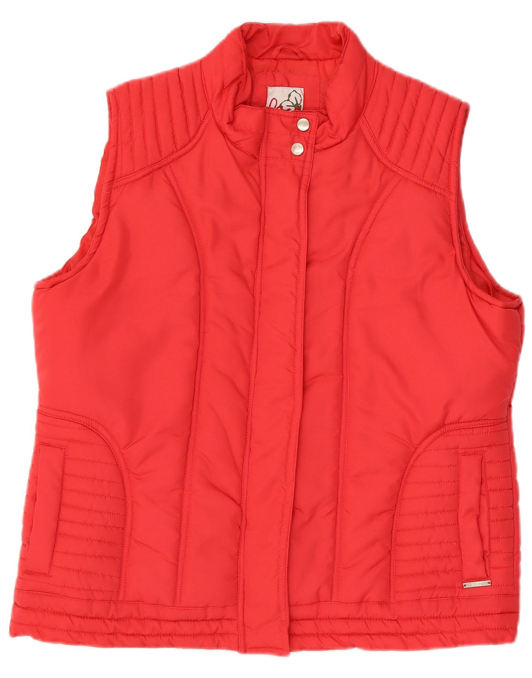 Gilet imbottito da donna Paco UK 16 grande rosso poliestere