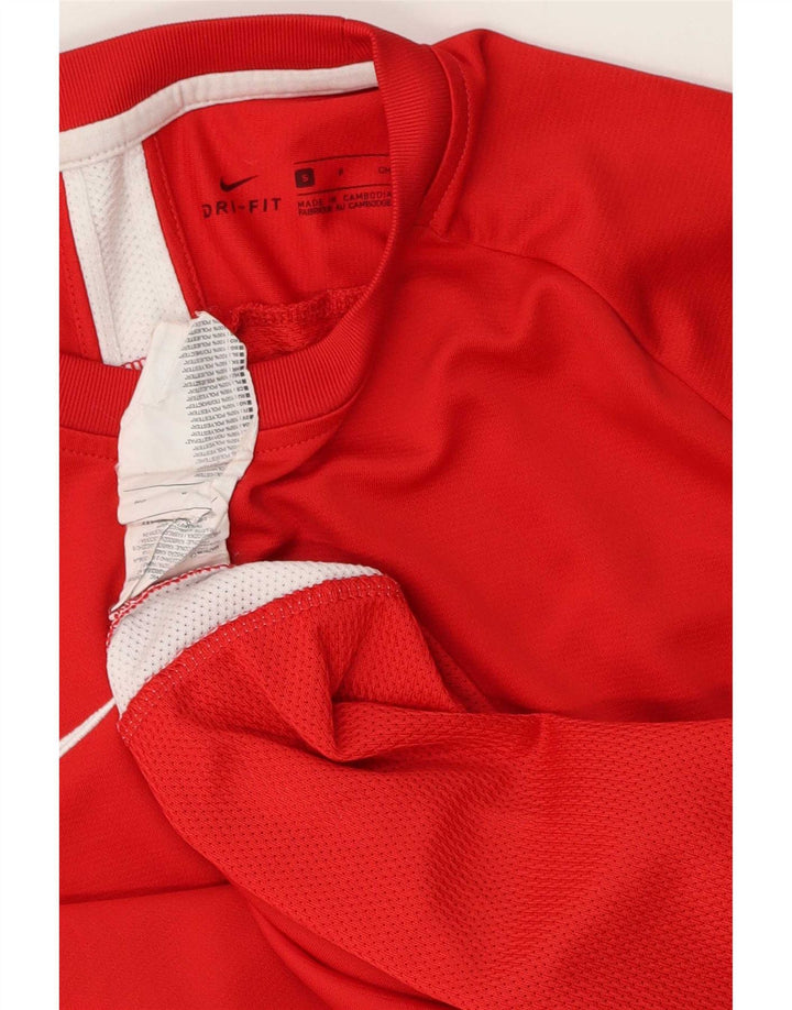 T-shirt Nike Dri Fit da uomo, piccola, in poliestere color block rosso