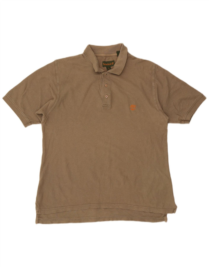 Polo da uomo Timberland grande in cotone beige