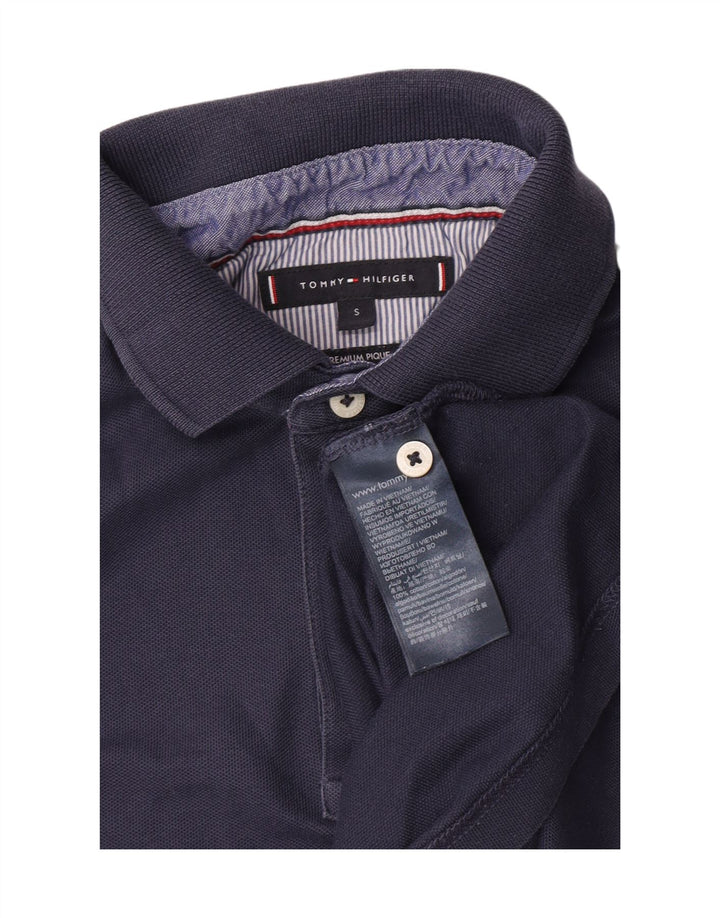 Polo da uomo Tommy Hilfiger piccola in cotone blu navy