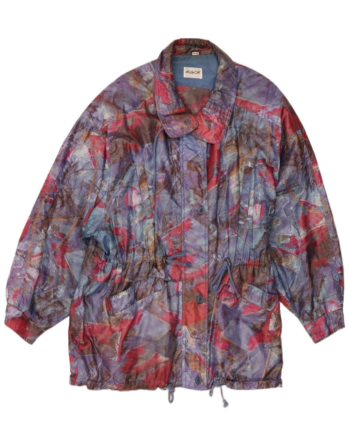 Giacca a vento vintage da donna EU 40/42 grande multicolore