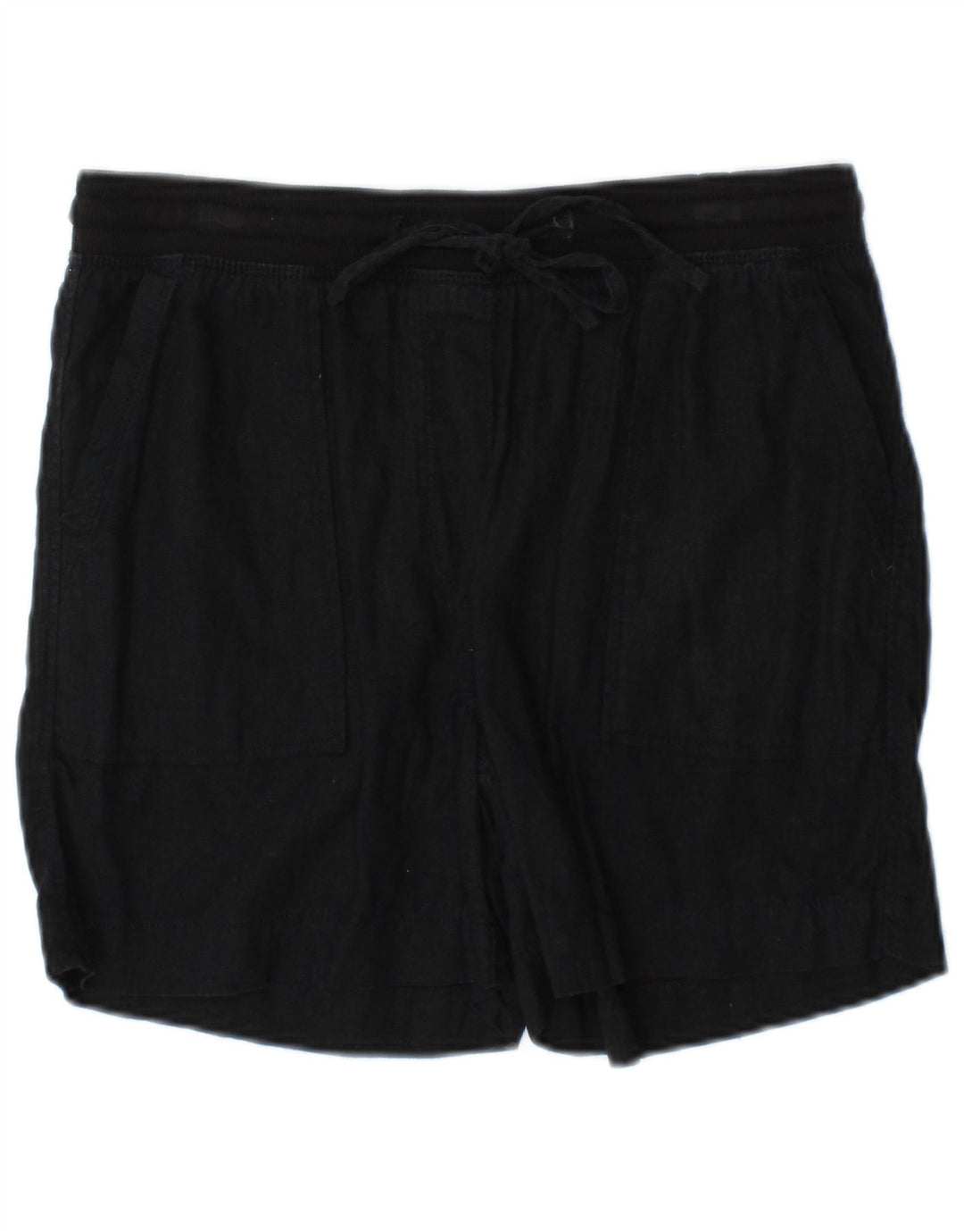 Pantaloncini chino da donna Marks & Spencer UK 10 piccoli W32 lino nero