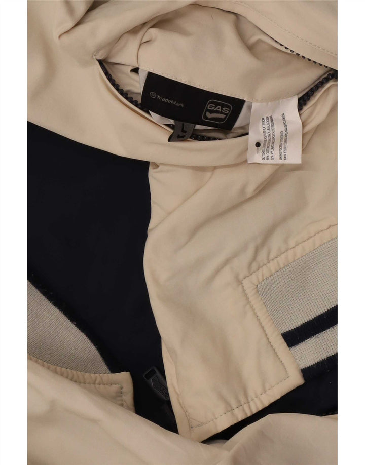 Bomber reversibile da uomo Gas UK 40 Large Beige Colourblock Cotton