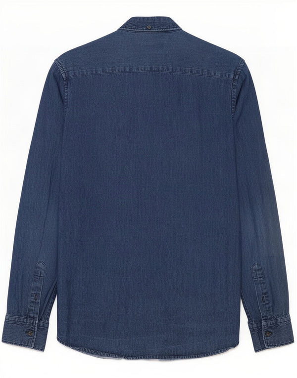 Camicia da uomo French Connection piccola blu cotone