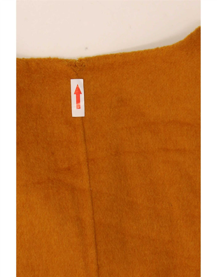Cappotto corto doppiopetto da donna Zara UK 14 grande poliestere giallo