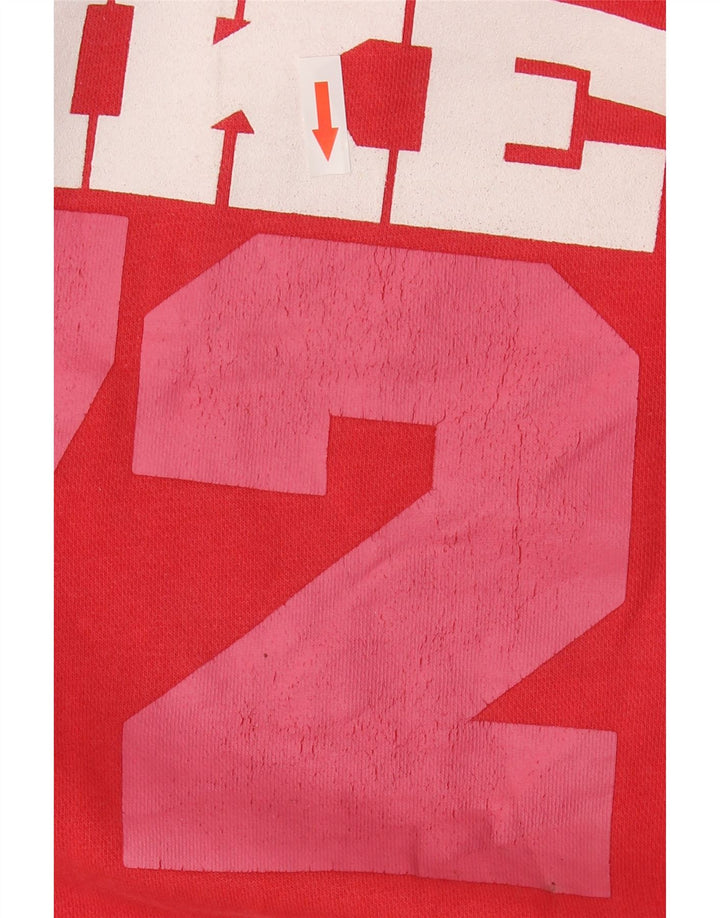 Felpa con cappuccio grafica Nike da uomo grande in cotone rosso