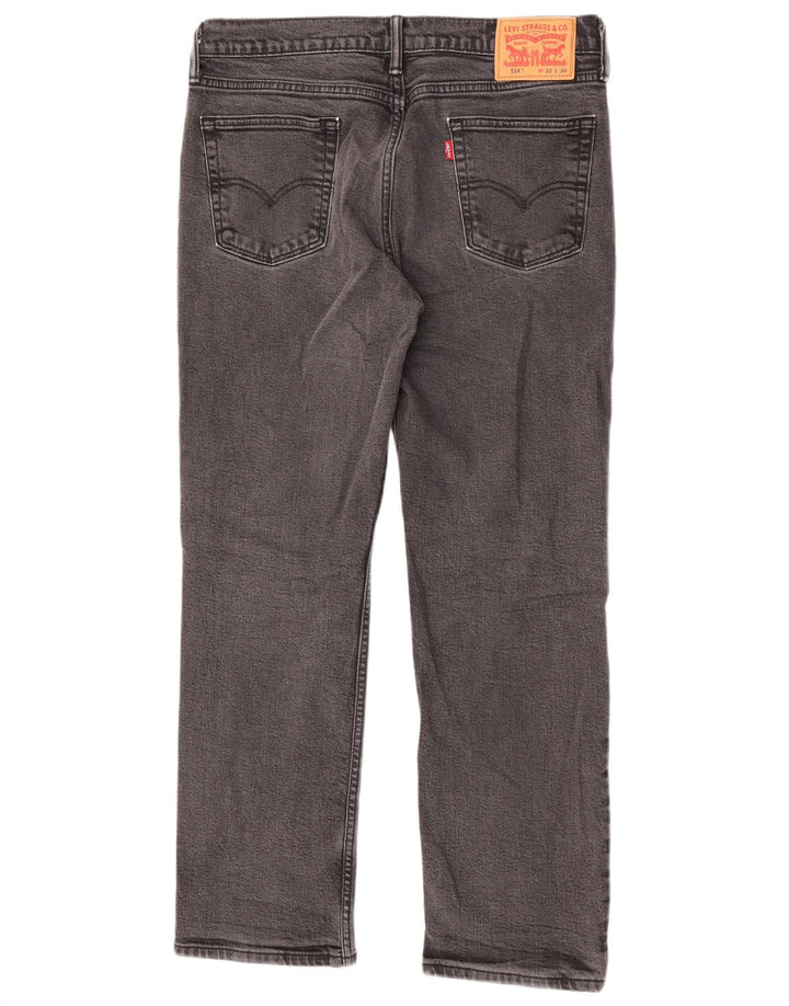 Levi's Uomo 514 Jeans dritti W33 L30 Cotone grigio