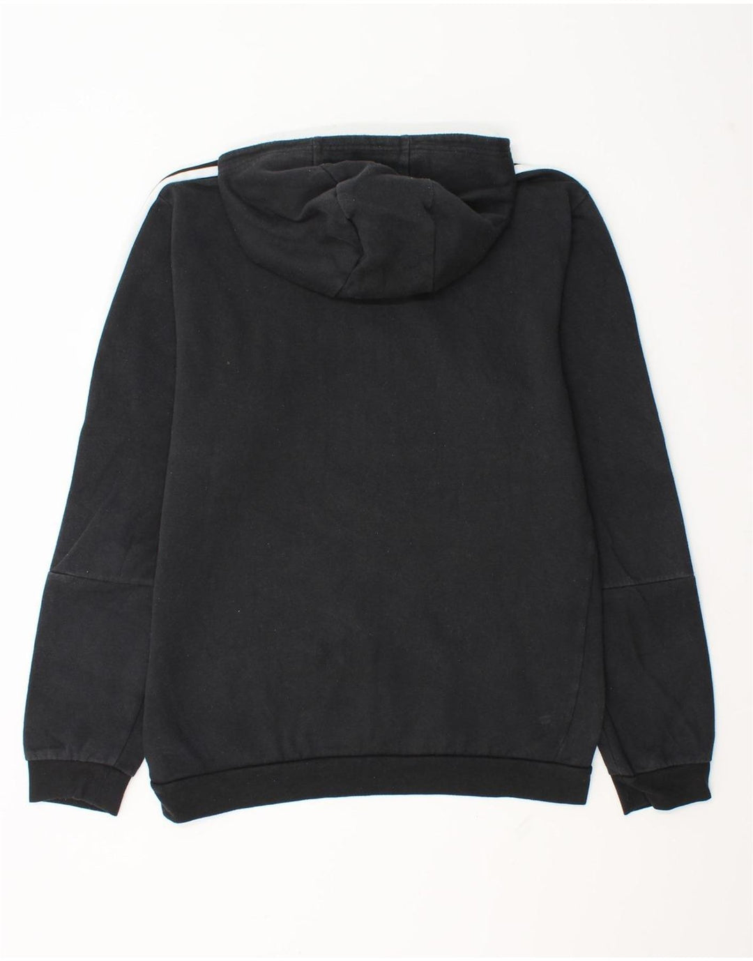 Felpa con cappuccio da uomo Adidas media in cotone nero