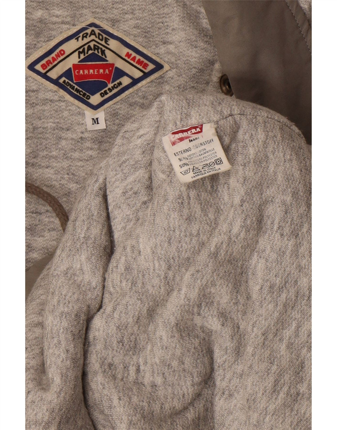 Giubbotto bomber con cappuccio grafico da uomo Carrera UK 38 Blocco colore grigio medio