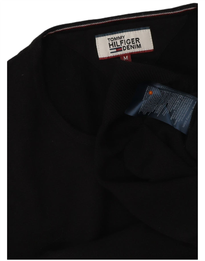 TOMMY HILFIGER Maglione girocollo da uomo in cotone nero medio