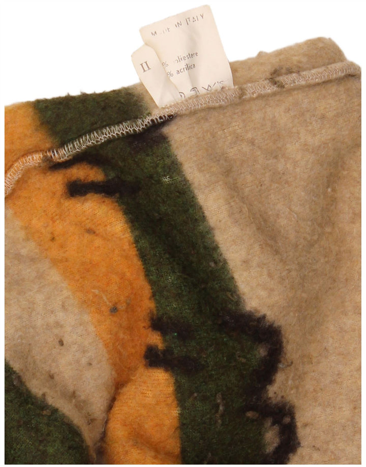 Gilet in pile da donna vintage UK 20 2XL Poliestere color block multicolore