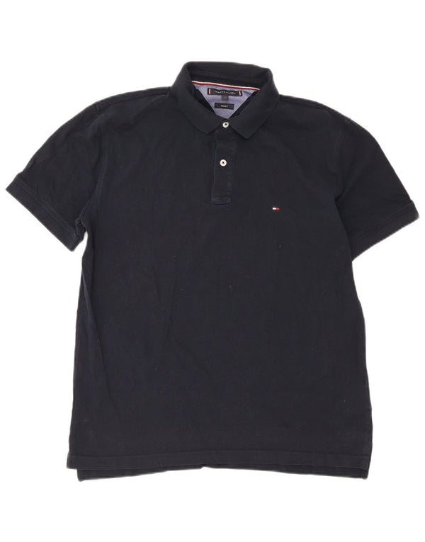 Polo da uomo vestibilità regolare Tommy Hilfiger Large in cotone blu navy