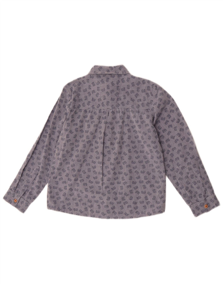 Camicia Monsoon da bambino 9-10 anni in cotone con stampa animalier blu