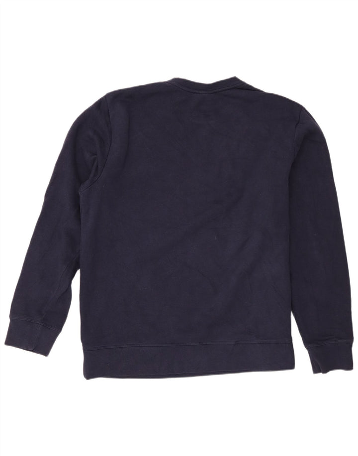 Felpa Reebok da uomo, maglione grande, in cotone blu navy