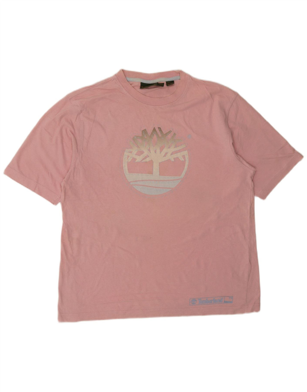T-shirt grafica da uomo Timberland Top grande in cotone rosa