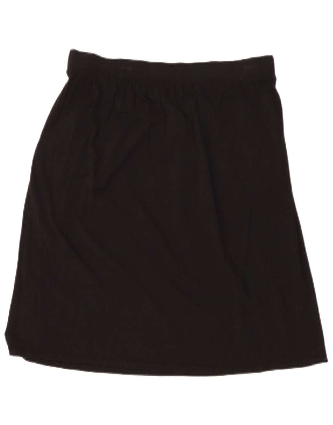 Gonna a trapezio da donna Marks & Spencer UK 14 media W30 viscosa nera