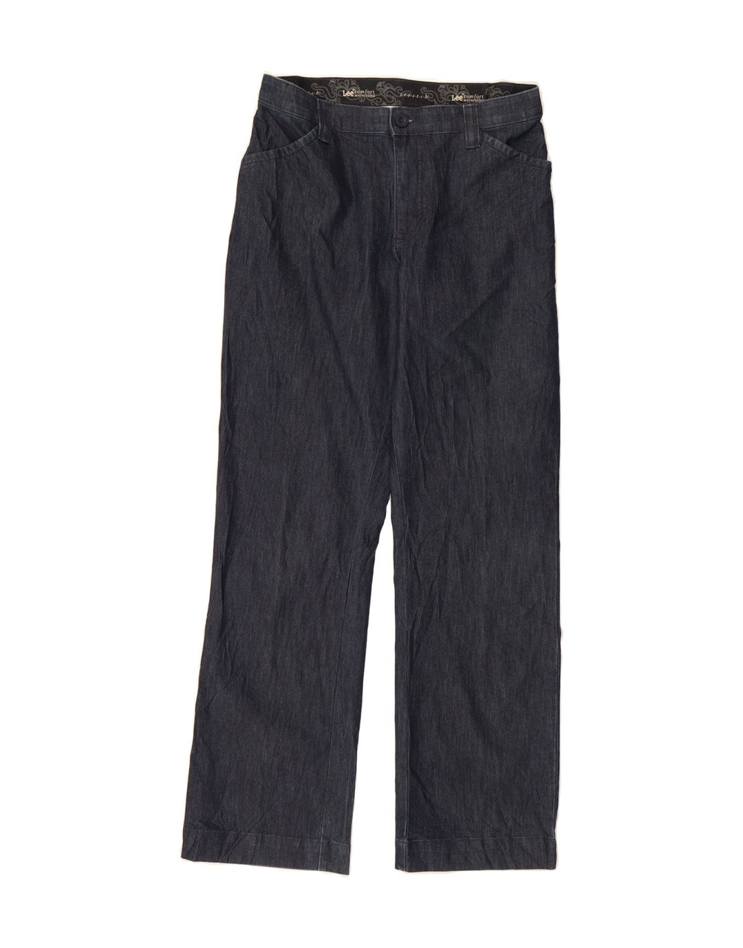 LEE Womens Straight Jeans US 10 Large W32 L32 Navy Blue Cotton Vintage Lee and Second-Hand Lee from Messina Hembry 