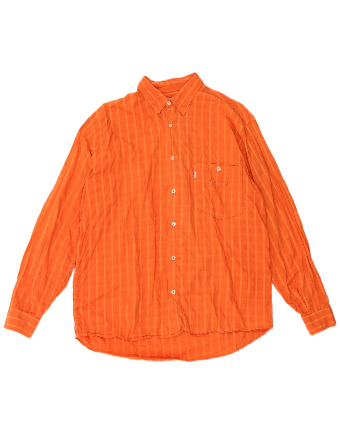 Camicia da uomo Levi's XL in cotone a quadri arancione
