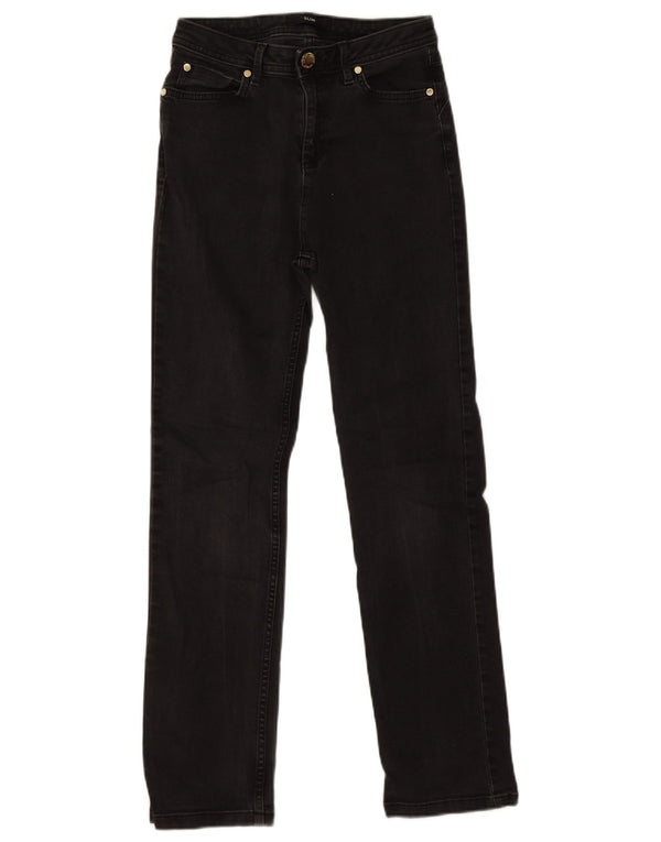 Jeans slim da donna Marks & Spencer UK 8 piccoli W26 L28 cotone nero