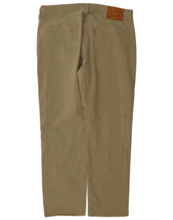 Levi's Uomo 514 Pantaloni casual dritti W34 L30 Cotone kaki