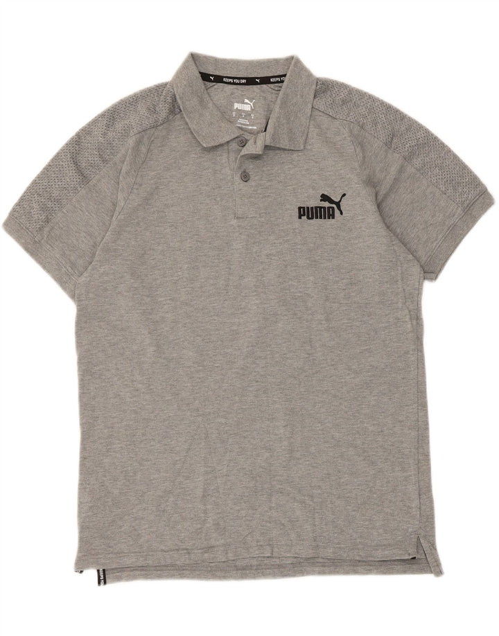 Polo Puma da uomo piccola grigia screziata