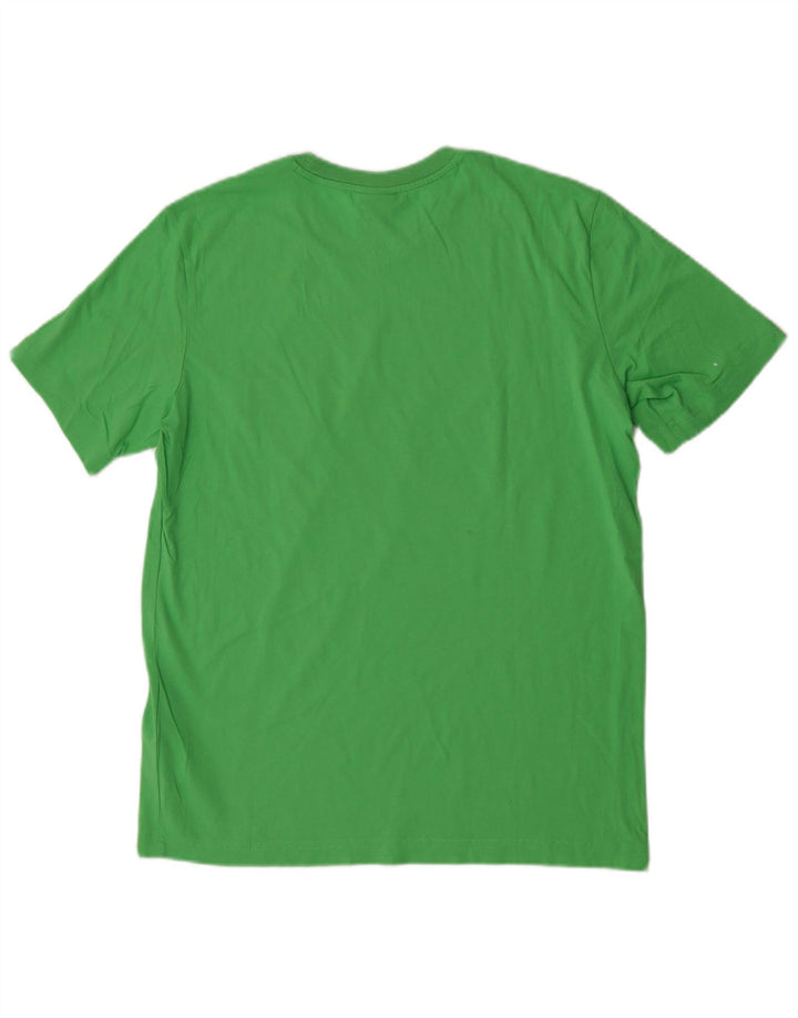T-shirt grafica da uomo CHAMPION Top piccola in cotone verde