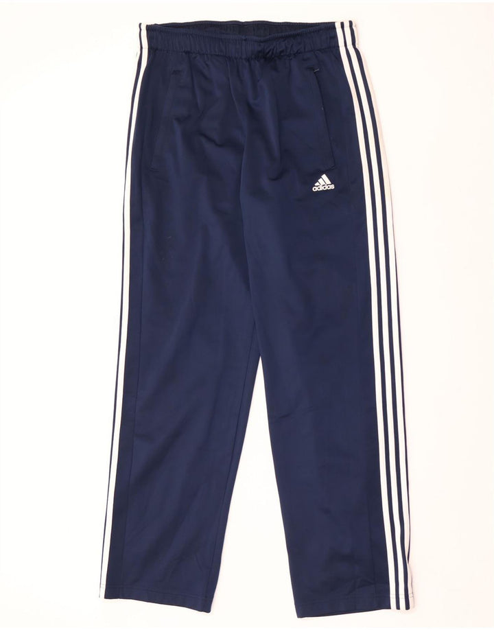 Pantaloni da tuta Adidas Climalite da uomo di grandi dimensioni in poliestere blu navy