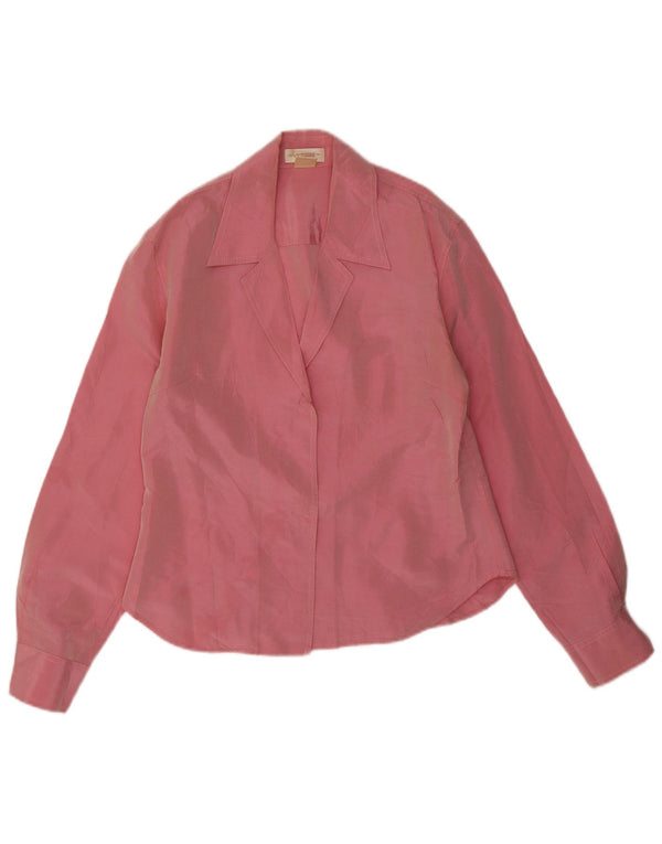 Camicetta camicia vintage da donna EU 38 acetato rosa medio