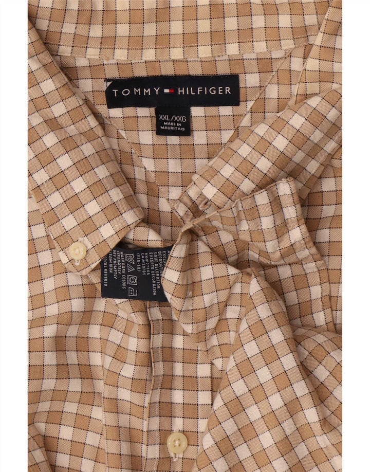 Camicia da uomo Tommy Hilfiger 2XL Cotone a quadri beige