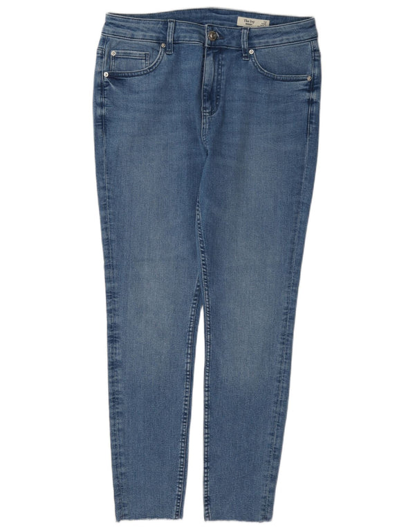 Marks & Spencer Donna The Ivy Skinny Jeans UK 12 Medio W30 L27 Blu