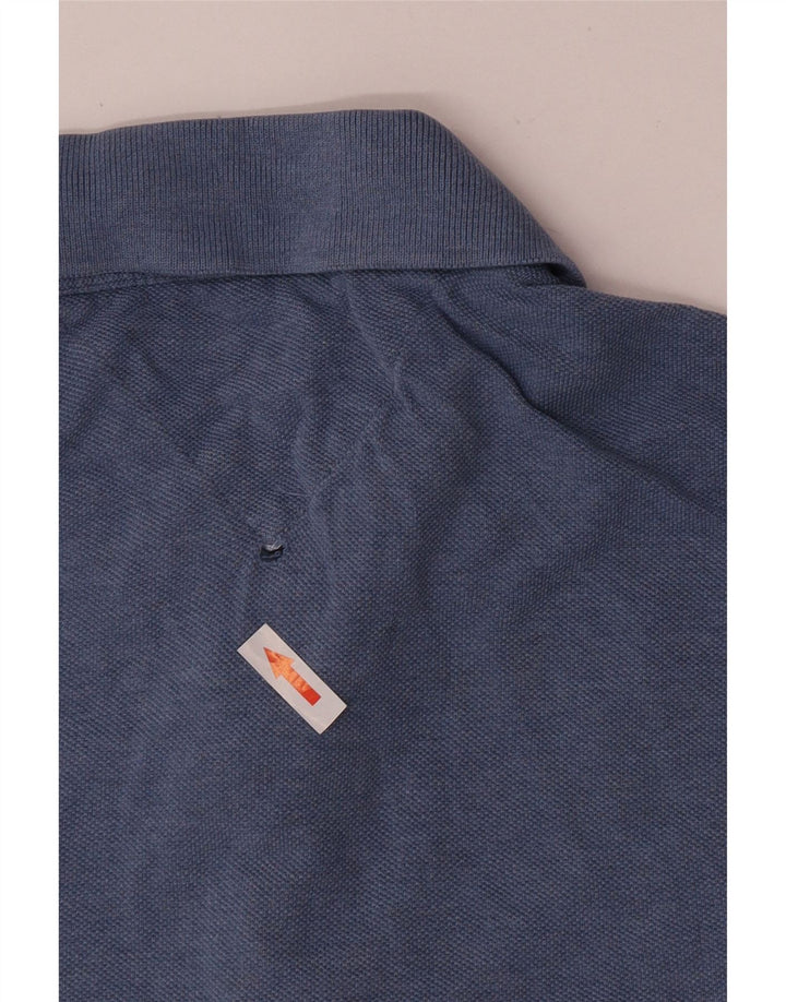 Polo da uomo Custom Fit Tommy Hilfiger in cotone blu medio